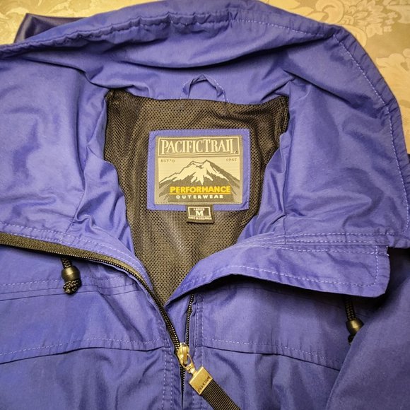 Pacific Trail Blue Lightweight Windbreaker with Hood - Picture 11 of 13